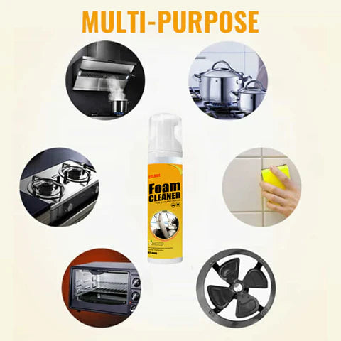 Espuma de Limpeza Fresh Foam - Desengordurante Multiusos para Casa e Carro + Presente Grátis🎁: 4 Panos de Limpeza Mágicos