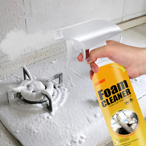 Espuma de Limpeza Fresh Foam - Desengordurante Multiusos para Casa e Carro + Presente Grátis🎁: 4 Panos de Limpeza Mágicos