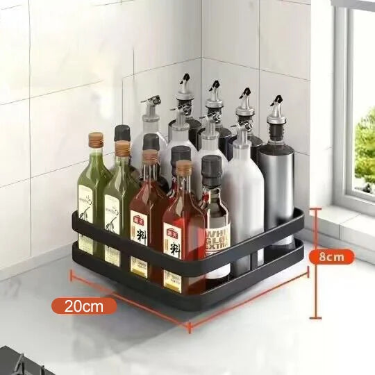 O suporte de arrumação rotativo a 360° pode ser utilizado em qualquer cenário.