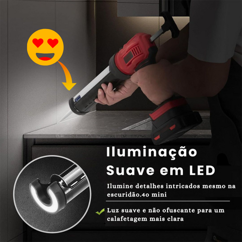 Pistola de calafetagem sem fios, kit de pistola de cola