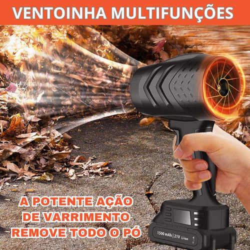 Ventoinha multifunções A potente ação de varrimento remove todo o pó